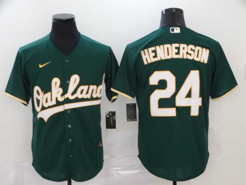 Athletics 24 Rickey Henderson Green 2020 Nike Cool Base Jersey,We sell and wholesale Athletics 24 Rickey Henderson Green 2020 Nike Cool Base Jersey on line form chian!